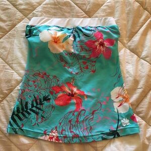 Hapari Floral Print Tankini Swim Top with Tropical Design Size S (4-6)